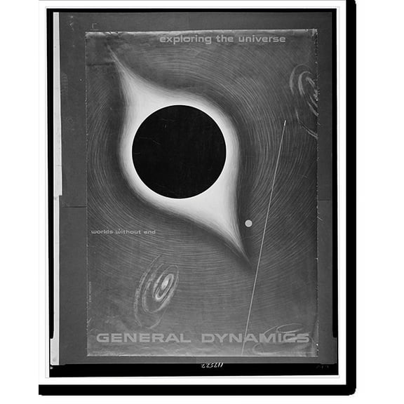 Historic Print, Exploring the universe: worlds without end. General Dynamics.Erik Nitsche., 18" x 24"