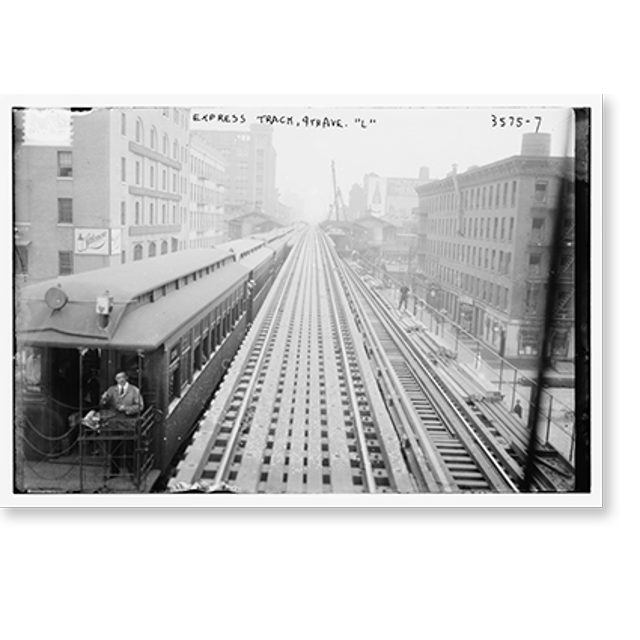 Historic Print, Express track 9th Ave. "L", 16" x 20"