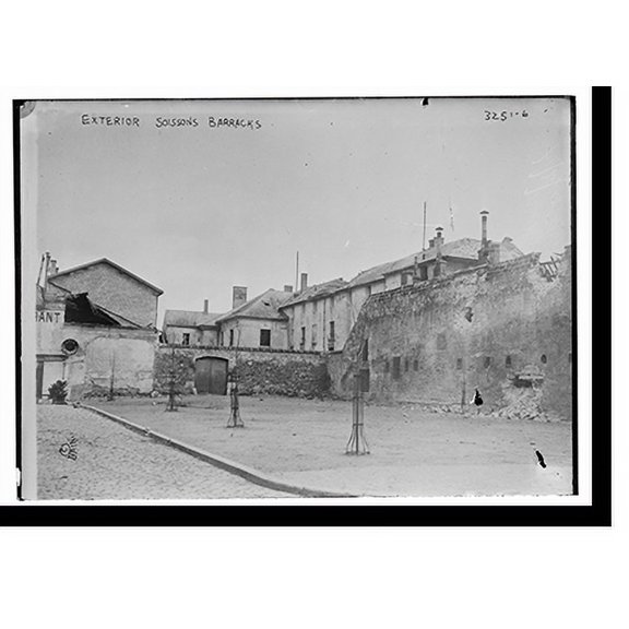 Historic Print, Exterior Soissons Barracks, 16" x 20"