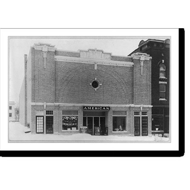 Historic Print, Exterior of motion picture theater American Theater, Canton, N.Y., 16" x 20