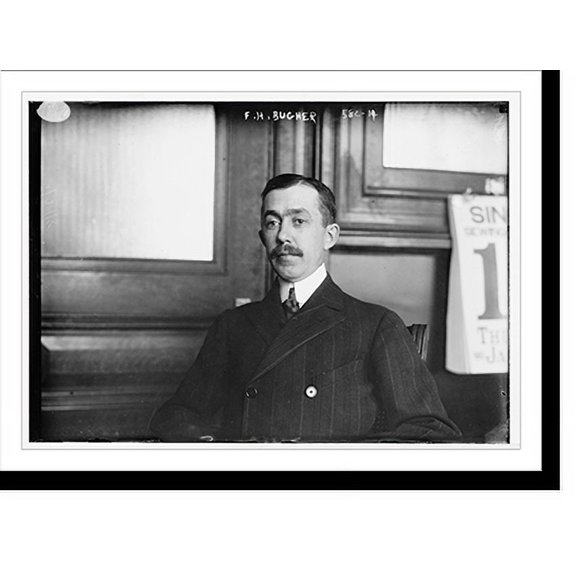 Historic Print, F.H. Bugher, seated, 16" x 20"