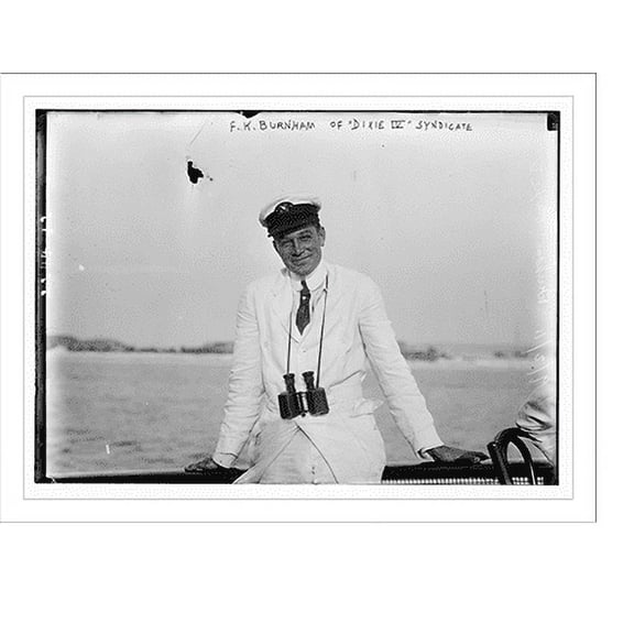 Historic Print, F.K. Burnham of "Dixie IV" Syndicate, 16" x 20"