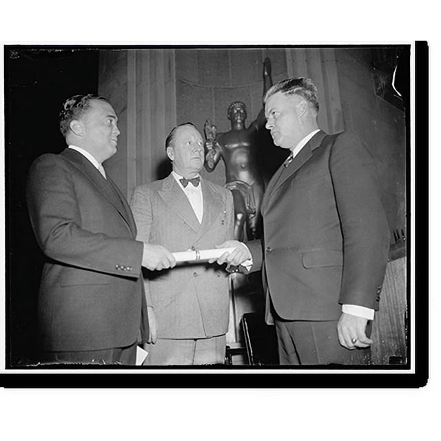 Historic Print, FBI Head presents diplomas to graduates of National