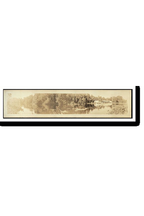 Historic Print, FL Silver Springs 1911 PHOTO, Width 11" x Length 49"