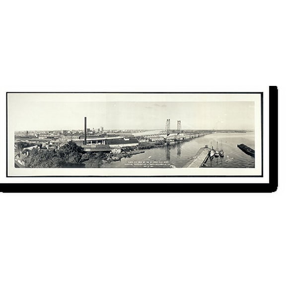 Historic Print, FL St. Johns River Jacksonville 1921 PHOTO, Width 11" x Length 49"