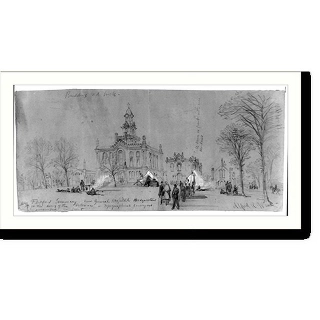 Historic Print, Fairfax Seminary now General Hospital Headquarters for