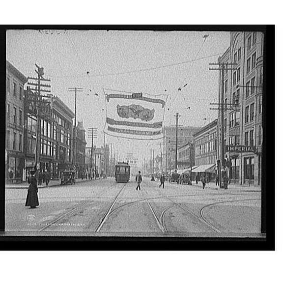 Historic Print, Falls Street, Niagara Falls, N.Y., 16" x 20"