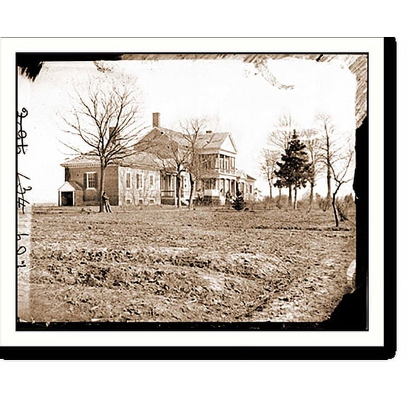 Historic Print, Falmouth Va. vicinity. Major Lacys house opposite Fredericksburg, 18" x 24"
