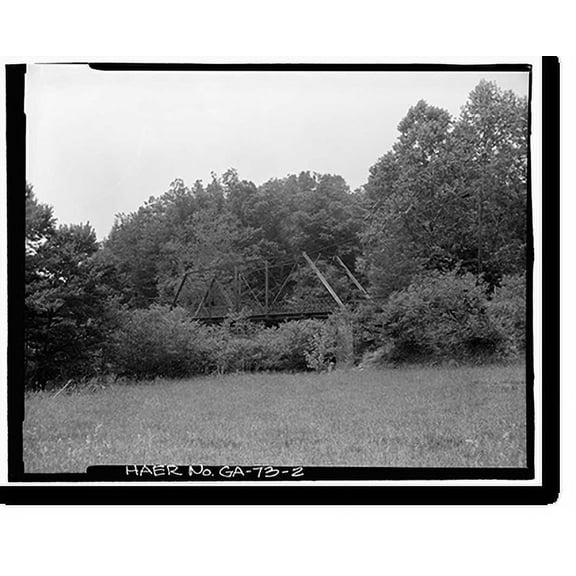 Historic Print, Fannin County Road 218 Bridge, Spanning Toccoa River, Blue Ridge, Fannin County, GA - 2, 18" x 24"