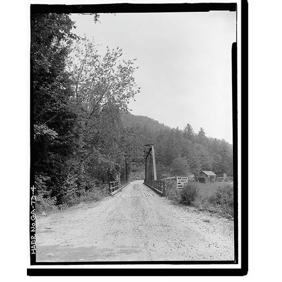 Historic Print, Fannin County Road 218 Bridge, Spanning Toccoa River, Blue Ridge, Fannin County, GA - 4, 18" x 24"