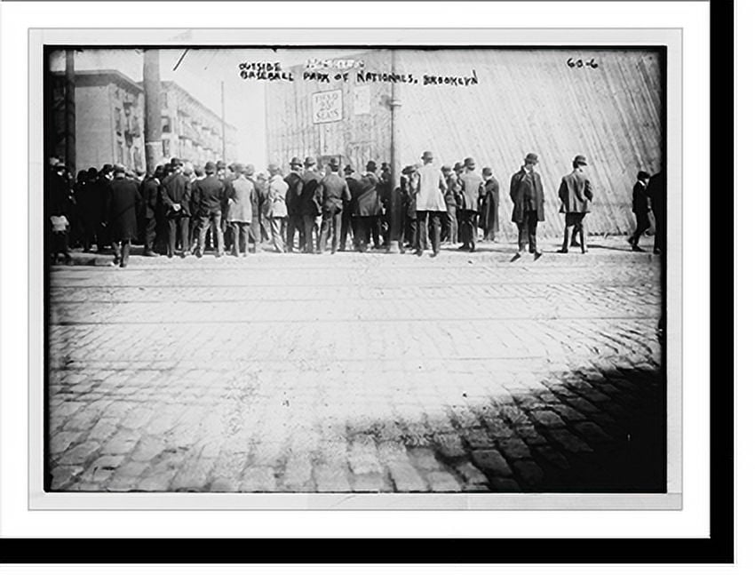 Historic Print, Fans waiting outside baseball park of N.Y. Nationals