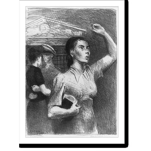 Historic Print, Farewell.Raphael Soyer., 16" x 20"