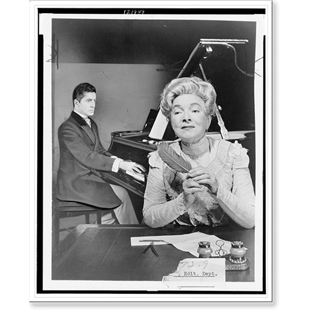 Historic Print, [Farley Granger as Tchaikovsky and Helen Hayes as Mme