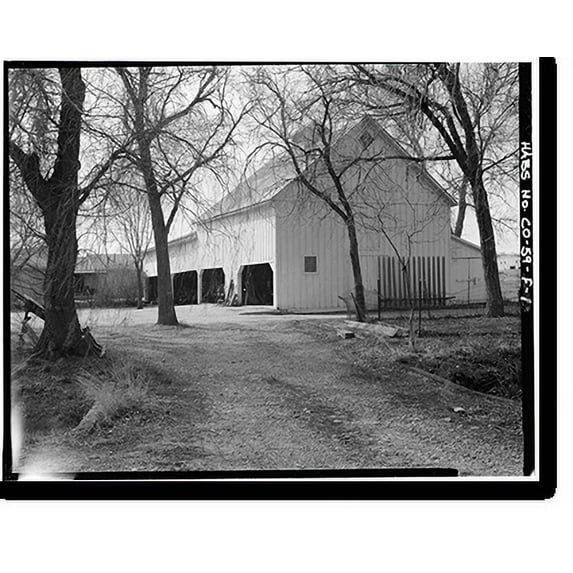Historic Print, Farrel Farm, Barn, 7381 North Washington Street, Denver vicinity, Adams County, CO, 16" x 20"