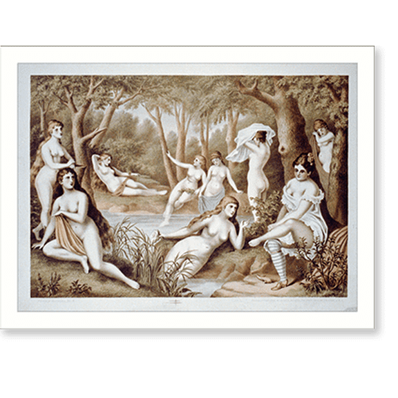 Historic Print, Female bathers, no. 3 - 2, 18" x 24"