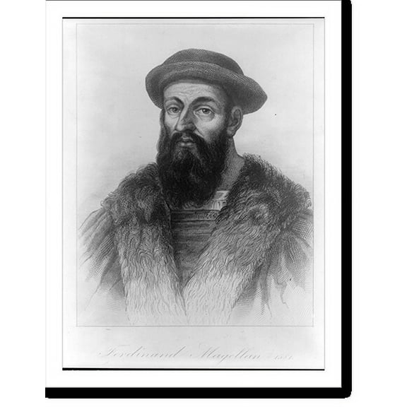 Historic Print, Ferdinand Magellan, 1581, 16" x 20"