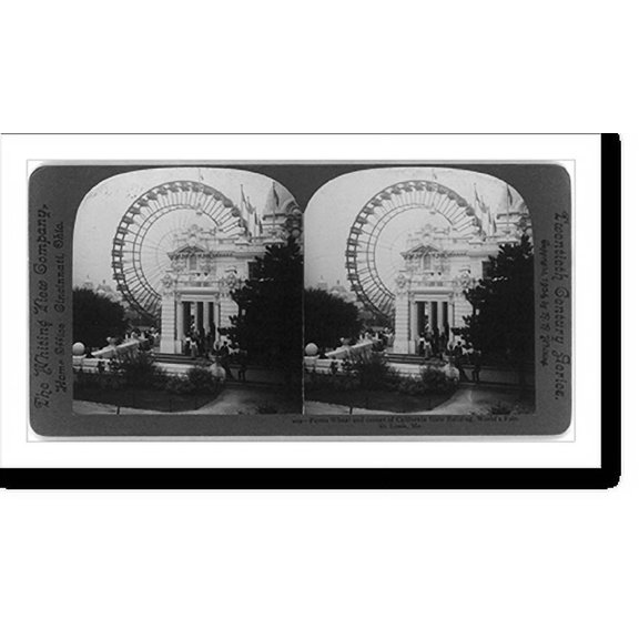 Historic Print, Ferris wheel and corner of California State Building, World's Fair, St. Louis, Mo., 16" x 20"