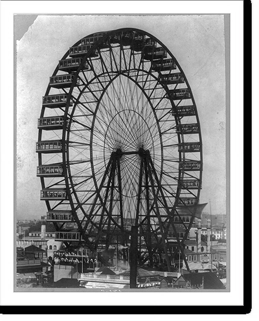 Historic Print, [Ferris wheel at the Chicago World's Fair], 16" x 20