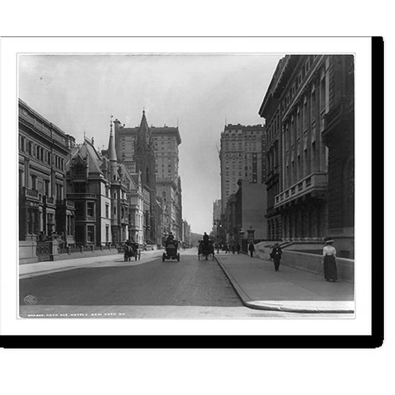 Historic Print, Fifth Ave. hotels, New York, N.Y., 18" x 24"