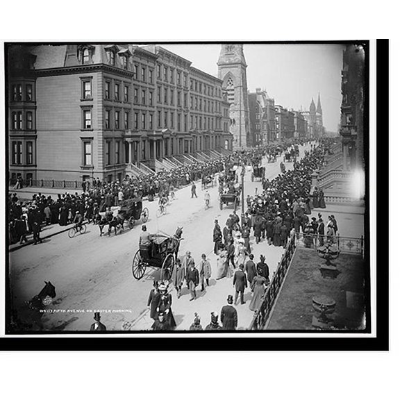 Historic Print, Fifth Avenue on Easter morning, 18" x 24"