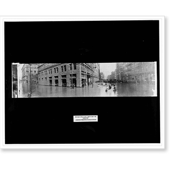 Historic Print, Fifth & Liberty Sts. flood of 1907, 16" x 20"