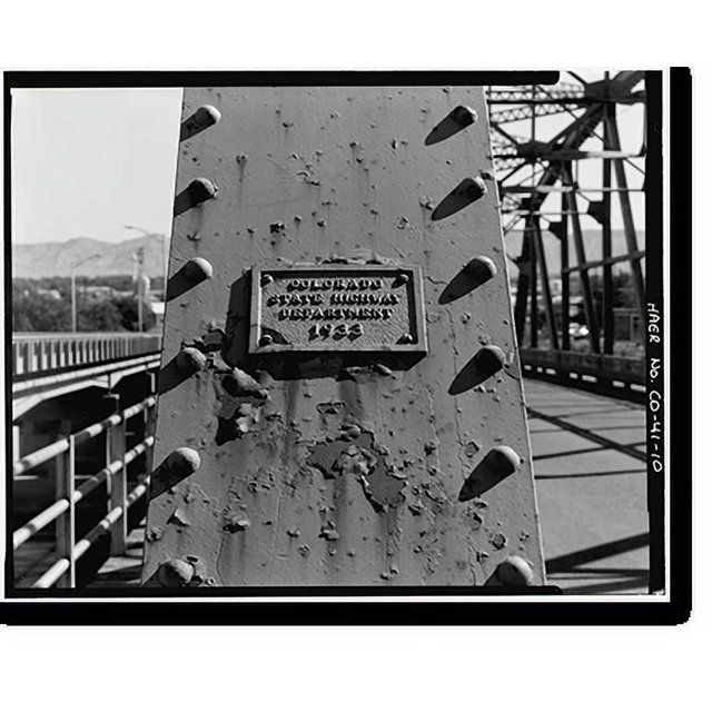 Historic Print, Fifth Street Bridge, U.S. 50 at Colorado River, Grand