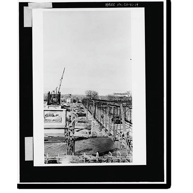 Historic Print, Fifth Street Bridge, U.S. 50 at Colorado River, Grand