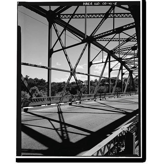 Historic Print, Fifth Street Bridge, U.S. 50 at Colorado River, Grand Junction, Mesa County, CO - 5, 16" x 20"