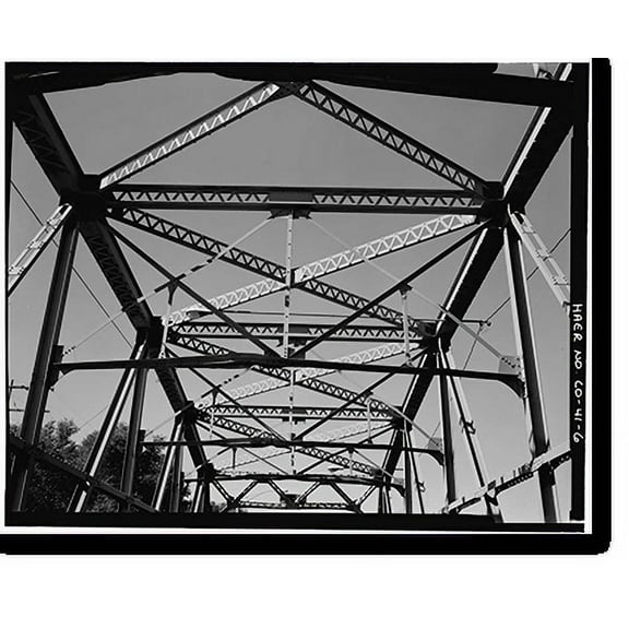 Historic Print, Fifth Street Bridge, U.S. 50 at Colorado River, Grand Junction, Mesa County, CO - 6, 16" x 20"