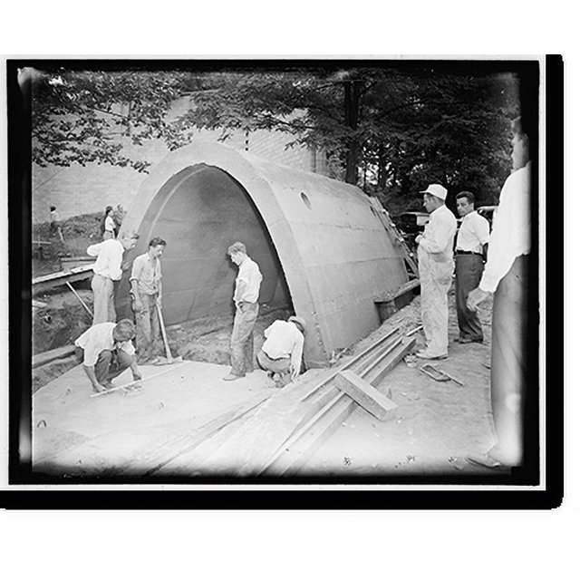 Historic Print, Finished pillbox fort, 16" x 20"