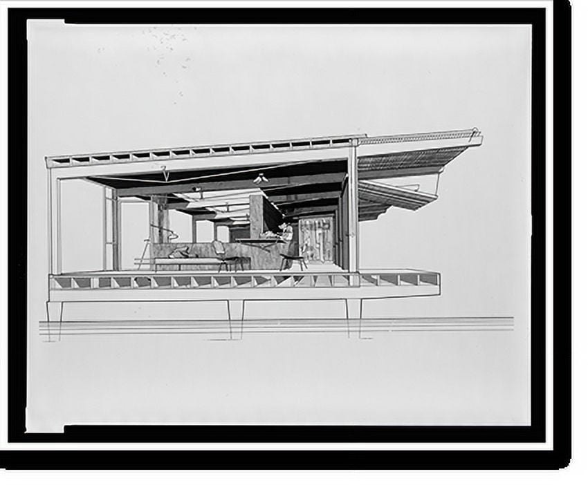 Historic Print, [Finney guest house, Siesta Key, Florida (project