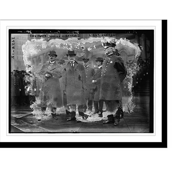 Historic Print, Fire com'r Johnson, Gaynor, Lt. Kennel, 16" x 20"