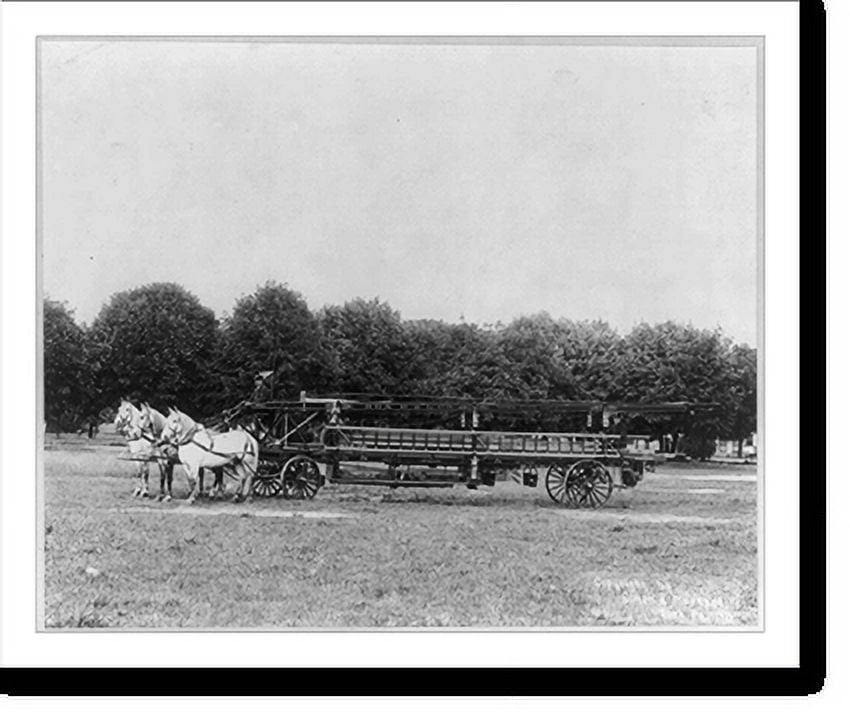 Historic Print, Fireengines Rex Hook & Ladder Co. York, Pa., fire