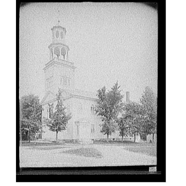 Historic Print, First Church, Bennington, Vt., 16" x 20"