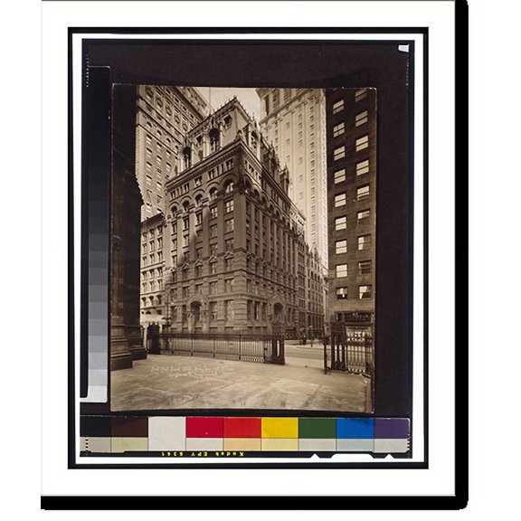 Historic Print, First Nat. Bank Bldg., B'way and Wall St. - 2, 16" x 20"
