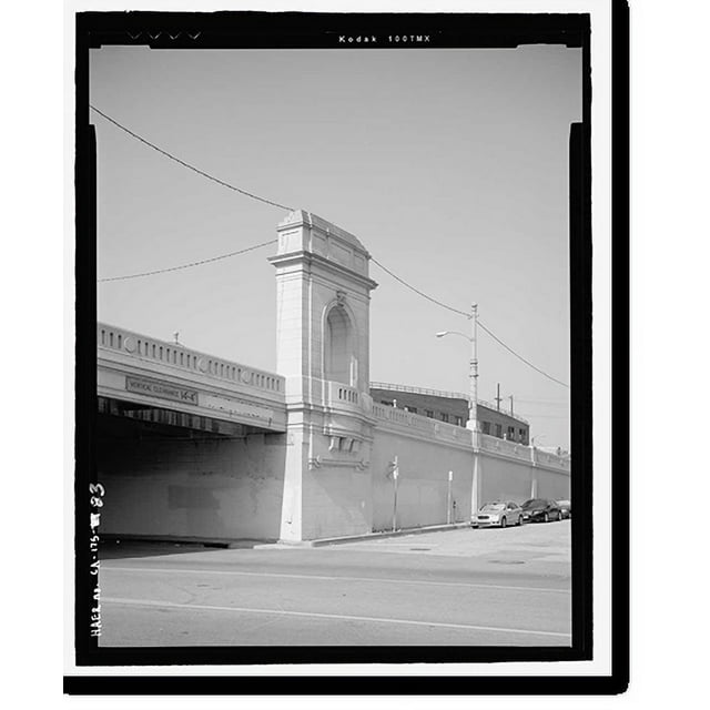Historic Print, First Street Bridge, Spanning Los Angeles River at First Street, Los Angeles