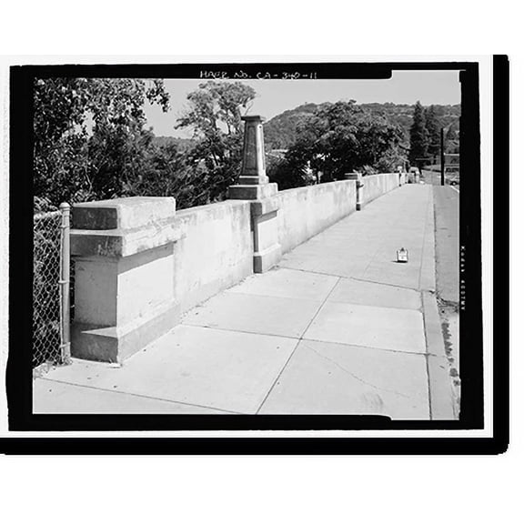 Historic Print, First Street Bridge, Spanning Napa River at First Street between Soscol, Napa, Napa County, CA - 11, 18" x 24"