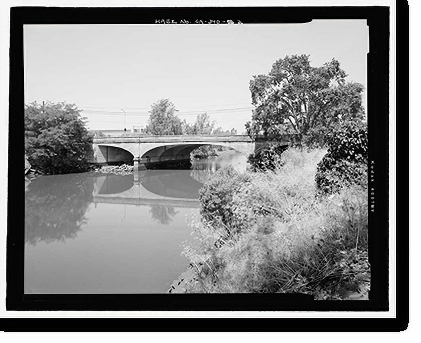 Historic Print, First Street Bridge, Spanning Napa River at First