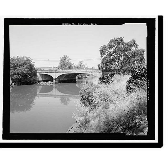 Historic Print, First Street Bridge, Spanning Napa River at First