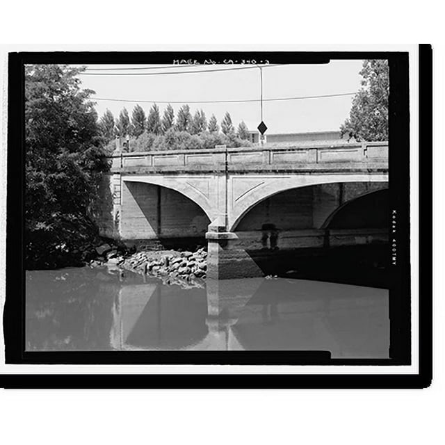 Historic Print, First Street Bridge, Spanning Napa River at First