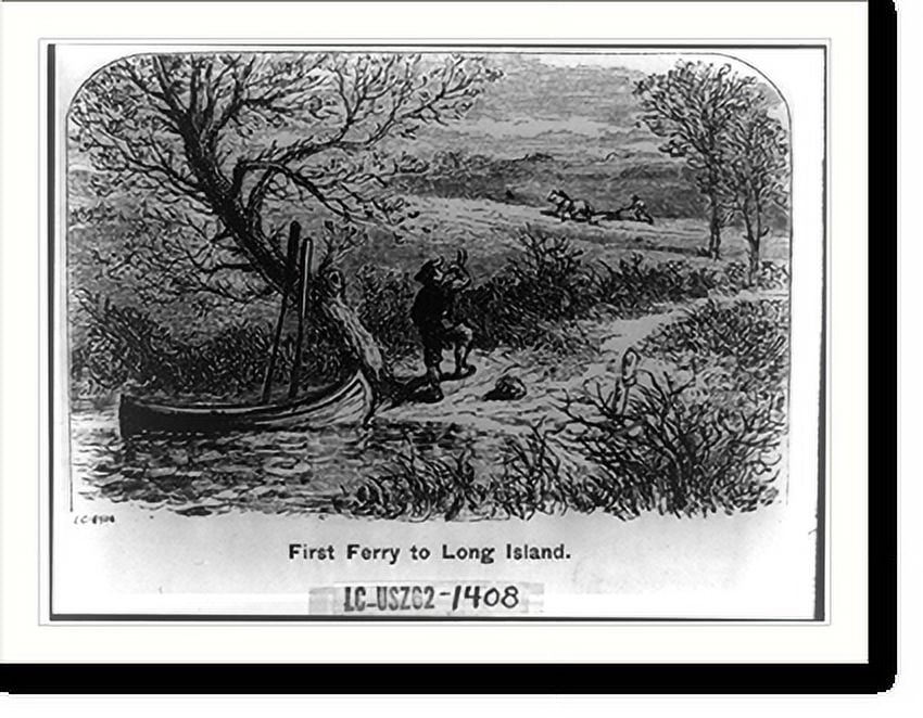 Historic Print, First ferry to Long Island, 16" x 20"