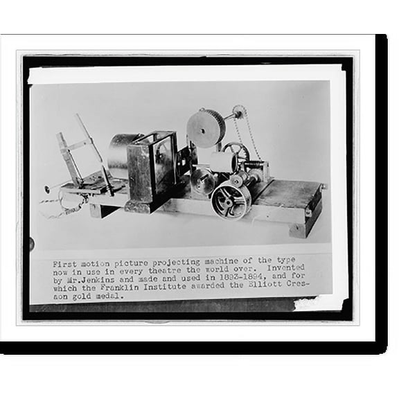Historic Print, First motion picture projecting machine, 18" x 24"