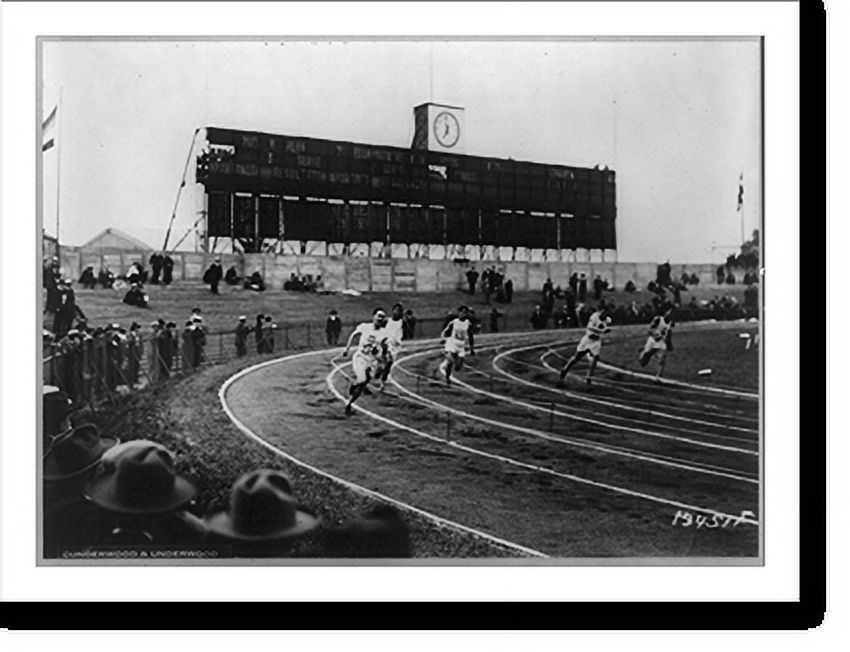 Historic Print, First photos Olympic trackfield games 1924, 16" x 20