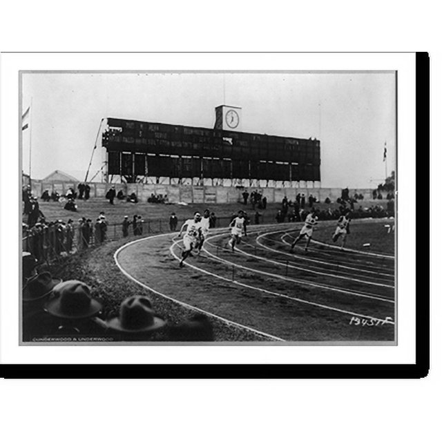 Historic Print, First photos Olympic trackfield games 1924, 16" x 20