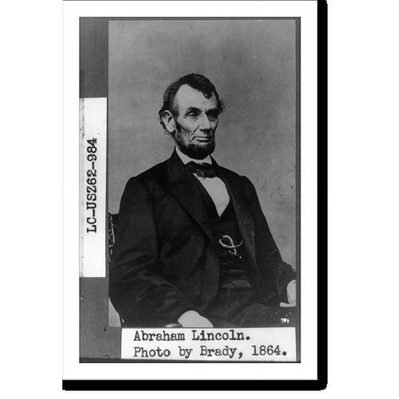 Historic Print, [Five dollar bill portrait of Abraham Lincoln], 16" x 20"