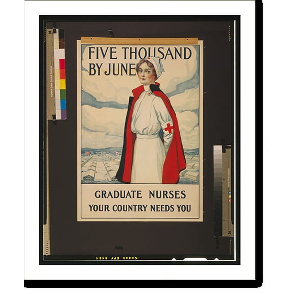 Historic Print, Five thousand by June Graduate nurses your country needs you.C. Rakeman. - 2, 18" x 24"