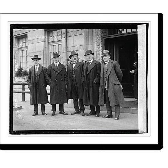 Historic Print, [Five unidentified men standing in front of building], 1/13/21, 16" x 20"