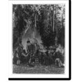 Historic Print, Flathead Indians holding preChristmas family