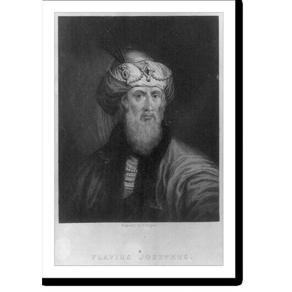 Historic Print, [Flavius Josephus, head and shoulders portrait, facing slightly right.], 18" x 24"