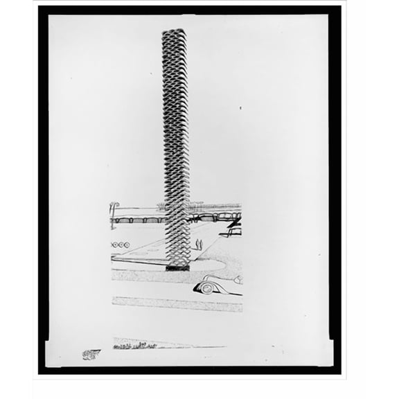 Historic Print, [Floating Islands, Leesburg, Florida (project). Entrance. Rendering].Rudolph '53., 16" x 20"